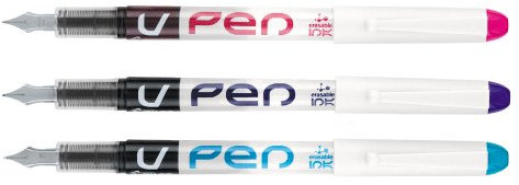 Pilot V Pen Disposable Fountain Pen - Assorted, Pack of 3