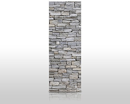 wandmotiv24 Duschrückwand Grober Stein Grau 70 x 200cm (B x H) - Aluminium 3mm M0311