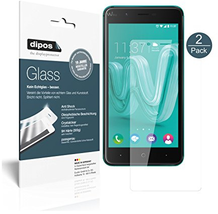 dipos 2x Displayschutzfolie 9H klar für Wiko Kenny