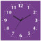 ARTLAND Wanddeko Wanduhr ohne Tickgeräusche Alu Quarzuhr 30x30 cm Quadratisch Lautlos 12 Ziffern Farbig Schlichtes Design Lila S7KF