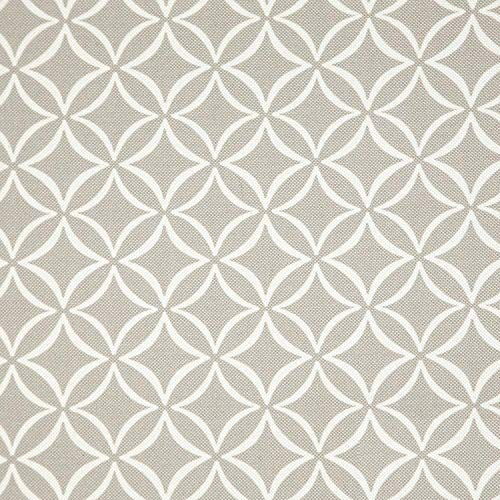 NOVELY® HANAU Evita - Dekostoff mit Kreisen-Rauten-Print - Robuster Möbelstoff - Pflegeleichte Meterware 1lfm (Evita 27)