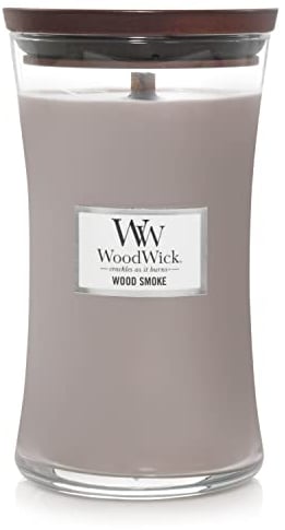 WoodWick Ellipsenförmige Duftkerze mit knisterndem Docht, Sand & Driftwood, bis zu 50 Stunden Brenndauer, Large, Ellipse