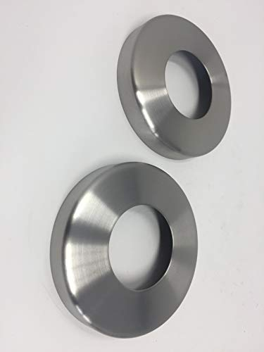2 Stck Edelstahl Abdeck Rosette Ø 85 x 42,4 mm für Rohr Geländerpfosten Abdeckung
