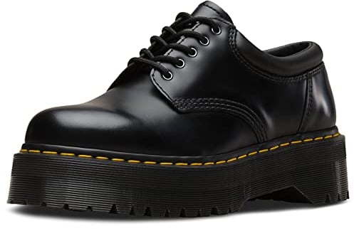 Dr. Martens 5 Eye Shoe Oxford, Black Polished Smooth, 42 EU