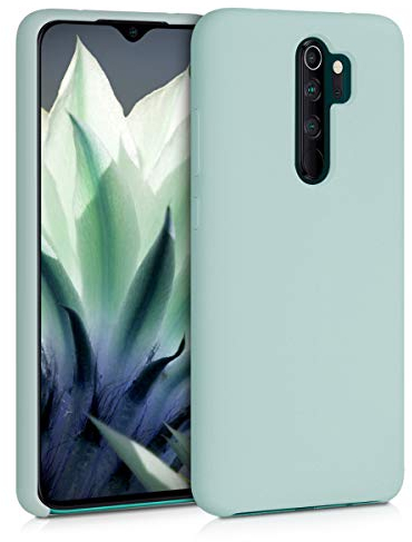 kwmobile Carcasa Compatible con Xiaomi Redmi Note 8 Pro Funda - Case TPU y Silicona antigolpes - Apto Carga inalámbrica - Menta Mate
