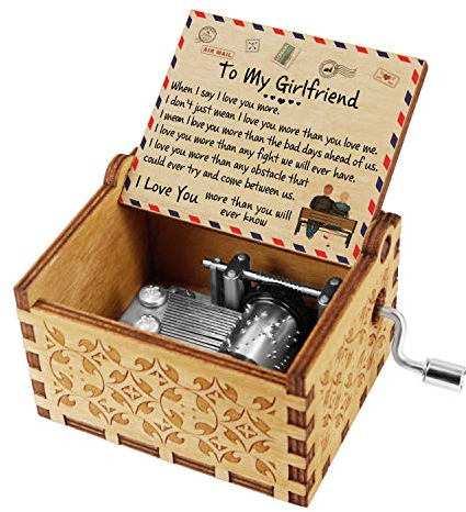 Kenon Vintage Spieluhr mit Gravur Your Are My Sunshine Music - Personalisierbares Freundin (to My Girlfriend)