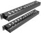 Jingchengmei Paquete de 2 gestores de Cables horizontales de Metal 1U con 12 Ranuras para Dedos Grandes para Rack o gabinete de Servidor de 19 Pulgadas
