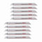 Lot de 10 lames de scie sabre R825BF 14TPI 200 mm 1,8 mm S1025BF