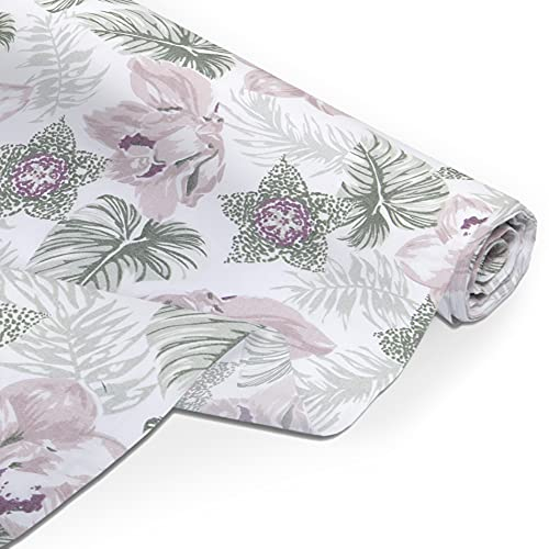 Amilian Baumwollstoff Meterware, Stoffe, Stoffreste, Stoffpaket: ca. 160 cm x 200 cm, zum Nähen, für Patchwork 100% Baumwolle DIY Baumwollstoff, Baumwolltuch, Nähstoffe, Klematis