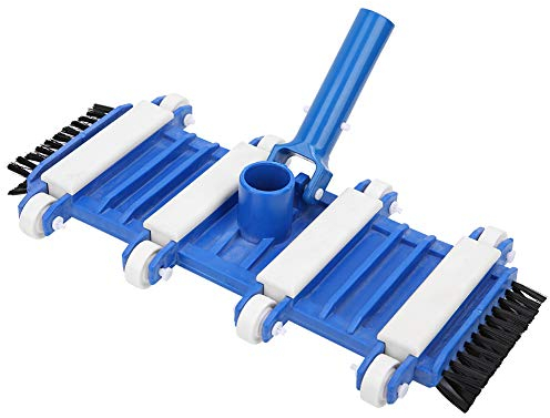 Junlucki Aspirateur à Main - Aspirateur de Piscine Professionnel - Tête D'aspirateur de Piscine Flexible avec Roues de Brosse Latérales Nettoyeur de Piscine Portable pour Feuilles/Saleté/Sable/Limon