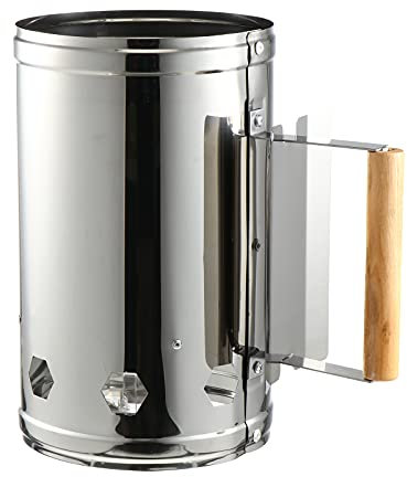 Cabilock 1stk Carbon-Eimer Aus Edelstahl Grillstarter Grillzündung Feuerstarter Schornstein Grillanzünder Holzkohlebriketts Starter Brikett Starter Grillkohle Rostfreier Stahl Kamin Holz
