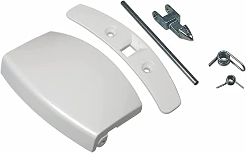 RECAMBIOS DREYMA Cierre Escotilla Completo CO 4055087003 50287899004 Compatible con AEG y Electrolux Tirador Puerta Lavadora Poliamida Reforzada Eje Acero 9mm Resorte Alta Durabilidad Montaje Fácil