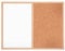 Kombitafel Whiteboard und Kork Pinnwand Magnettafel Korktafel Wandtafel Tafel 60x40 cm Holzrahmen