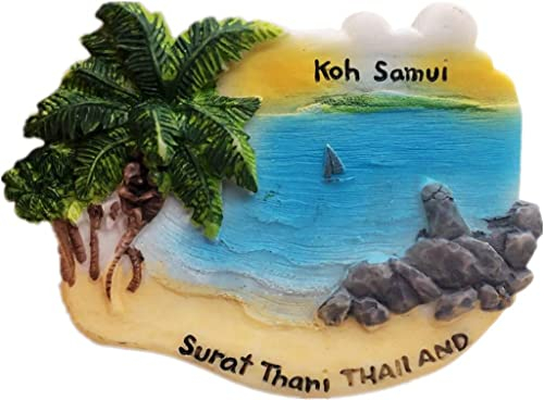 KOH Samui Thailand Asien Magnet Kühlschrank Kühlschrank Magnet Dekoration Aufkleber Souvenir Harz Handwerk Küche Whiteboard
