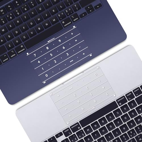 Nums Smart Touchpad Ziffernblock, Touchpad-Schutz, hervorragende Touch-Erfahrung, langlebiges gehärtetes Glas, für MacBook Air/Pro13 Zoll, A2681 A2337 A2338 (MacBook Pro 15 Zoll (2016–2019))