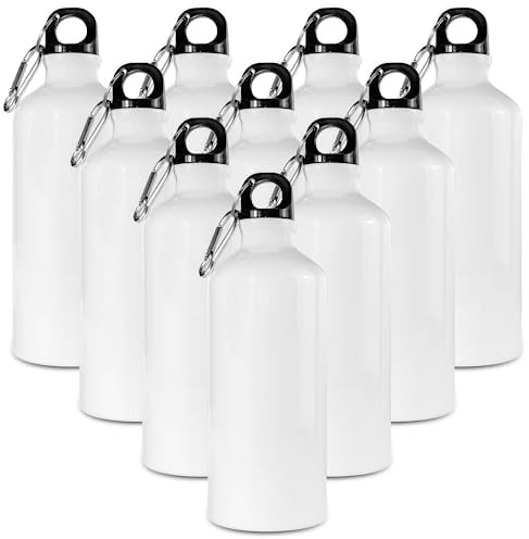 MR.R 10pcs 20oz 600 ml Sublimation Weiß leer Aluminium Sportwasserflaschenbecher für Sublimation Wärmeübertragungsdruck