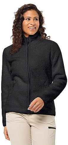 Jack Wolfskin High Curl Jacket W Giacca in Pile, Nero, XS Donna