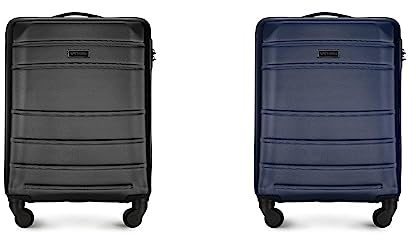 WITTCHEN Handgepäck Trolley Koffer Reisekoffer aus ABS Hartschalen Schwarz 56-3A-651-10 & Handgepäck Trolley Koffer Reisekoffer aus ABS Hartschalen Trolley Dunkelblau 56-3A-651-90