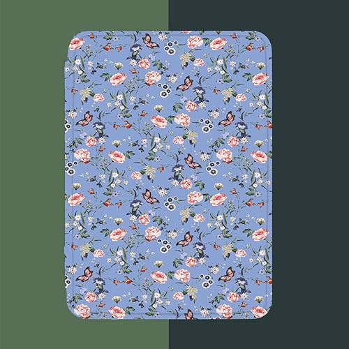 Custodia per Kindle Oasis 2019 | Custodia protettiva magnetica per All-Kindle Oasis (versione 10a generazione 2019) | Elegante peso leggero sottile/piccoli fiori e farfalle blu, colore, Kindle Oasis