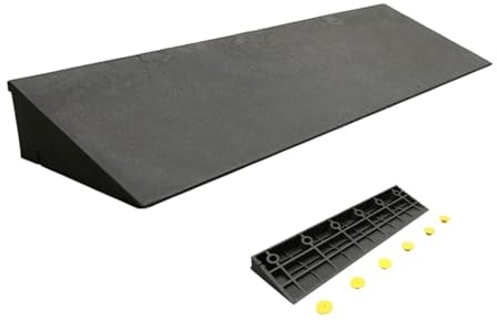GODARM Wheelchair Threshold Ramps For Doorways 3 Inch Rise Rubber Curb Ramp Portable Lightweight Threshold Ramp Height 1/2/3/4/5/6 CM For Step Bicycles Wheelchair Scooters (Size : 50 * 16 * 6CM)