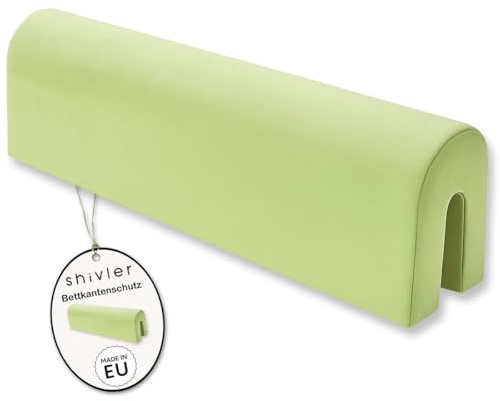 shivler Bettkantenschutz für Kinderbetten Kissen für bettumrandung Rausfallschutz Abdeckung Kantenschutz für Babybett (Grün, 50cm)