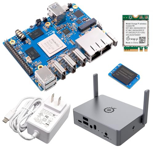 Orange Pi 5 Plus 32 GB mit 256 GB eMMC Rockchip RK3588 8 Core 64 Bit Single Board Computer, 2,4 GHz Frequenz WiFi Bluetooth Run Orange Pi OS, Android, Debian, Ubuntu (Pi 5 Plus