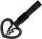 MistWorks Tsurikawa Broken Heart Shaped JDM Hang Ring, Car Handle Strap Drift Charm Rear Bumper Warning Decor U-Bahn Bus Handle (Black Broken Heart)