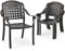 KOMFOTTEU 2er Set Gartenstühle stapelbar, Terrassenstühle aus Aluminiumguss, Stapelstühle mit verstellbaren Füßen, Balkonstühle Essstühle für Garten, Hof, Patio (Bronze)