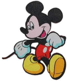 alles-meine.de GmbH Micky Maus 5,5 cm * 6,7 cm Bügelbild Aufnäher Applikation Maus läuft Mouse Disne.