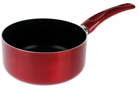 Sitram 713670 CARMIN - Cazo de aluminio prensado (20 cm de diámetro, 9 cm), color rojo brillante, revestimiento antiadherente Whitford Xylan de 2 capas sin PFOA, mango termorresistente – Todos los