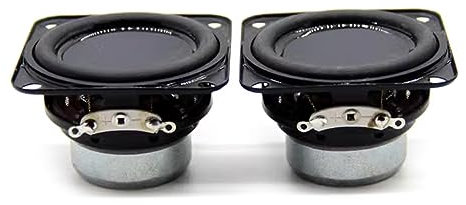Lot de 2 haut-parleurs 47 mm 4 ohms 15 W à large bande côté caoutchouc NdFeB Mini haut-parleurs portables Son Home Cinéma Haut-parleur 4 ohms