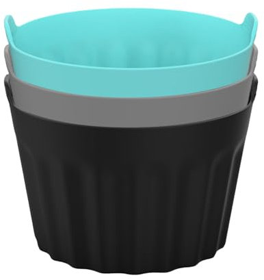 Ensemble De Air Fryer 3 Moules À Muffins En Silicone, Air Fryer Moule D'oeuf Réutilisable Pour Muffins Et Cupcakes, Lot De Moules À Œufs Pour Friteuse À Air Réutilisables Et Antiadhésifs Pour Gâteaux