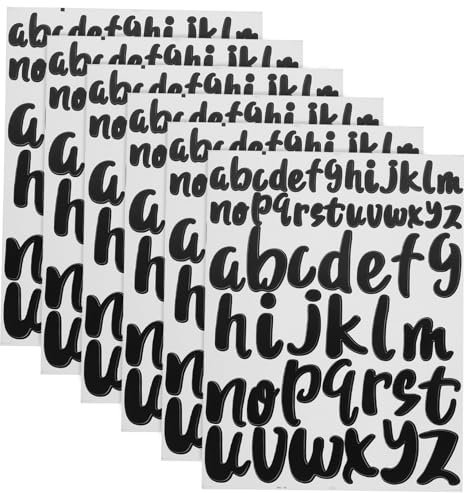 Tofficu Business Brief Aufkleber Brief Alphabet Anzahl Aufkleber Klebstoff Mailbox Weiß Schriftzug