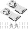 EXLECO 2X Chiavistello Armadietto con Serratura Chiavistello Chiusura Hasp Inox Chiavistello con Lucchetto Catenaccio Porte Lucchetto con Chiusura Trappola con Serratura per Armadio Cassetto Silber