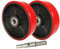 Hubwagenrollen, 2er-Set – Lenkräder for Hubwagen und Palettenwagen mit Achse 180 x 50 mm (Durchmesser 180 mm, Breite 50 mm), Lenkräder mit Poly-Lauffläche, eingebaute Lager, Innendurchmesser 20 mm, Zu