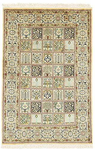 Nain Trading Kaschmir Reine Seide 127x190 Handgeknüpft Orientteppich Teppich Seide Indien