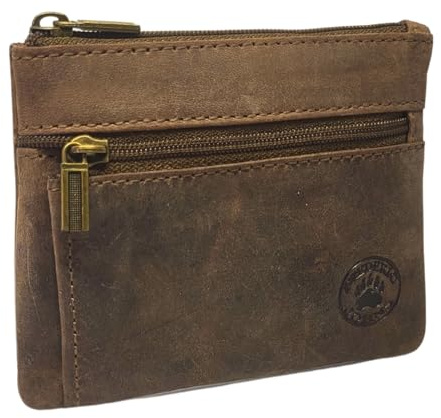 Frédéric&Johns® - Porte-Monnaie Homme - Grain de café - Cuir épais Souple résistant - pour Poches Pantalon ou Veste