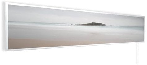 Könighaus Bildinfrarotheizung 120x30 cm - 450 Watt mit Smart Thermostat und App| 5 Jahre Garantie | Doppelter Überhitzungsschutz | Ultraflacher Heizkörper für 3-9 m² | Motiv: Nebelschwaden