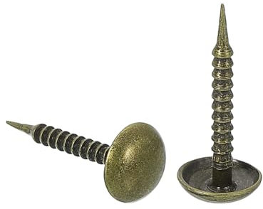 QUARKZMAN 50 Stück Polsternägel, 8x20mm Polsternägel Möbelnägel runde Kopfdekornägel für Sofas Betten DIY-Projekt, Bronze