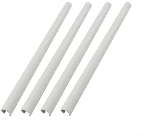 Puupaa 4PCS Radiator Pipe Covers, 15mm Radiator Pipe Hole Collars Cover Insulation - PVC Plastic 20-50cm Long(White-500mm)