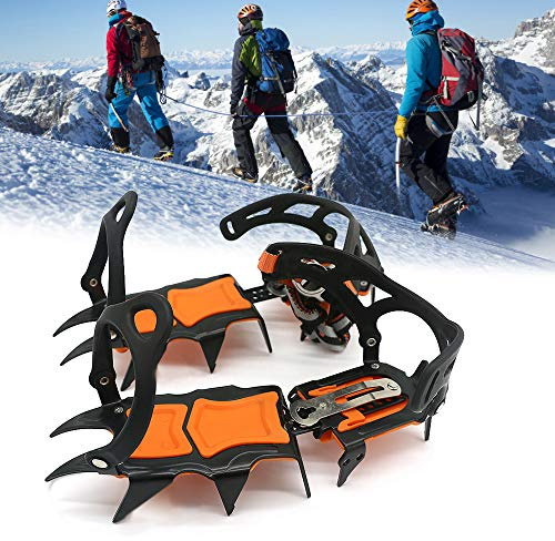12 Teeth Ice Crampons Winter Snow Boot Shoes Ice Gripper Anti-Skid Ice Spikes Snow Traction Cleats