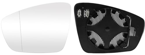 TTCR-II Ersatzspiegel für VW Polo 6R 6C 2009-2016/UP 2017-2023 | Polo 6R 6C Spiegelglas Beheizbar UP 121 122 BL1 BL2 Fahrerseite Ersatz Spiegelglas VW Außenspiegel Glas-Links