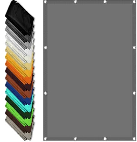 Filet d'ombrage Bache pour Pergola 2 x 3.5 m Imperméable Anti 98% UV Résistant Hydrofuge Voile d'ombrage Toile Ombrage avec Oeillets pour Jardin Terrasse Balcon Camping, Gris Clair