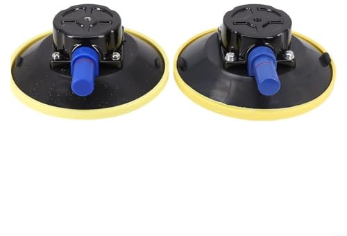 HOHOVYVY 2 Stück 6 Zoll Vakuum Saugnapf Halter Hand Pumpe Glas Sauger Aluminium M8 Gewinde Autoreparatur Werkzeuge Für Auto Boot