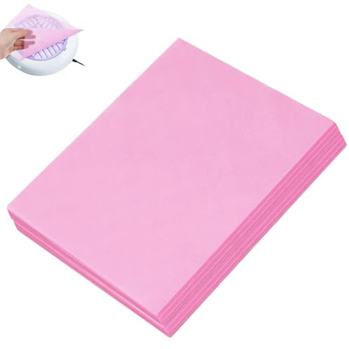 200 Sheets Nail Dust Collector Filter Paper - Disposable Breathable Non-Woven Portable Filters Sheets for Salon and Home Nail Art Dust Removal Vacuum Cleaner Accessories - Self-Resizing (Pink)