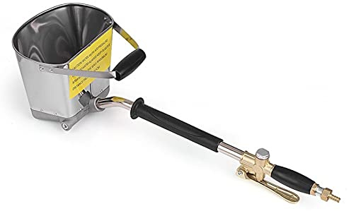 DMETE Spritzpistole for Malerei Wände Zement Mörtel Sprayer Gips Hopper Gun Render Trichter Eimer Waffe 64cm Bequemes Blasen