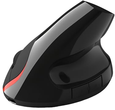VBESTLIFE Souris Verticale Ergonomique, Souris D'Ordinateur USB sans Fil 2,4 G avec 6 Boutons 1600 DPI, Rechargeable de Type C, pour PC, Ordinateur Portable, Travail, Bureau, Jeux