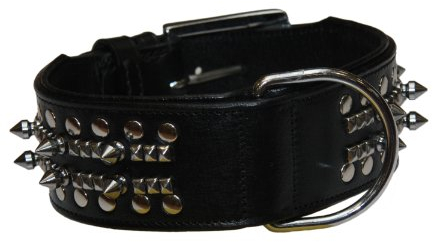 Nobby Leder Halsband Delgado, schwarz 50 cm (44-49 cm), 50 mm, 1 Stück