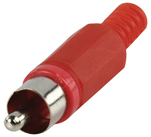 Fiche RCA à souder mâles ROUGE
