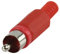 Fiche RCA à souder mâles ROUGE